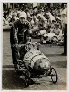 Vintage SOAP BOX Car / Go Cart Racing Original Photo - Herts Pictorial Hitchin - Picture 1 of 2