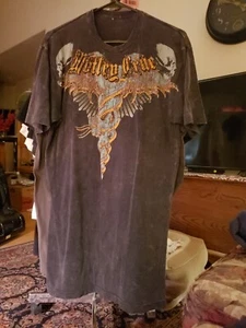 Original Vintage Motley Crue Rock T-SHIRT night shirt Concert Merch 70s 80s 90s - Imagen 1 de 6