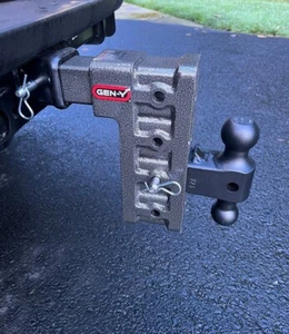 GEN-Y GH-614 Mega Duty Adjustable 9" Drop Hitch 2.5" Receiver 21k Towing - Picture 1 of 8