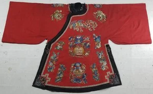 Antique Chinese Hand Embroidered Floral Kimono Jacket - Picture 1 of 15