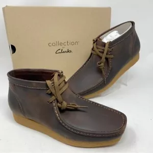 Stivali Chukka Clarks da uomo Shacre in pelle scamosciata stringati punta moc deserto - Foto 1 di 8