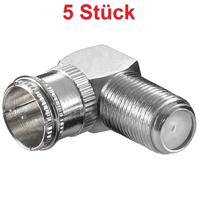 Abgewinkelter SAT LNB F Quick Stecker Adapter abgewinkelt 90° Winkelstecker - Bild 1 von 1