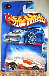 2004 Hot Wheels #208 Track Aces AEROFLASH White-Orange w/Chrome 10 Spoke Wheels - Picture 1 of 5