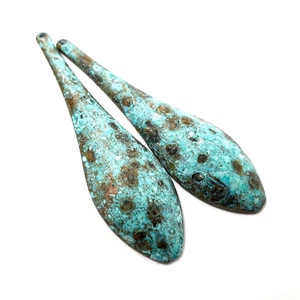 8pcs Brass shaped drop charm Texture drop bead Turquoise vintage patina 831B - Picture 1 of 5