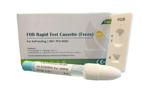 Cassette de prueba rápida FOB (sangre oculta fecal) - Kit de autoevaluación para uso doméstico - Imagen 1 de 3