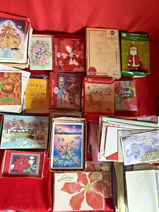 Large 15lb Lot - Assorted Greeting Christmas Cards and Envelopes Vintage-Current - Picture 1 of 6