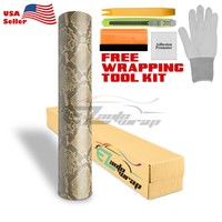 *60"x60" Python Snake Skin Leather Vinyl Wrap Sticker Decal Air Bubble Free