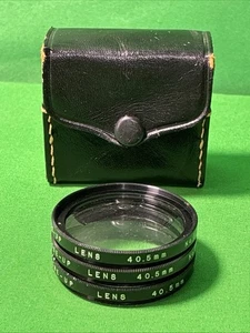 Vivitar P&B No. 1, 2 & 3 Screw-in Close-up Lenses Leather Carrying Case 40.5 mm - Picture 1 of 21