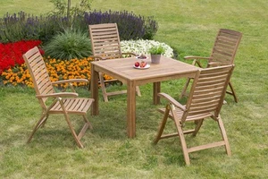 MX Gartenmöbel Paraiba Set 5tlg. Holzmöbel Balkonmöbel Terrassenmöbel Esstisch - Bild 1 von 3