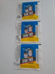 TOPPS 1976 STAR TREK LOS CAPITANES JUEGO DE ENVOLTURA DE CERA DE TRONCOS  - Imagen 1 de 4