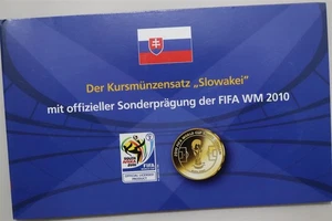 🧭🇸🇰 SLOVAKIA FIFA WORLD CUP MINT SET 2010 IN FOLDER + MEDAL B88 CXROX - Picture 1 of 6