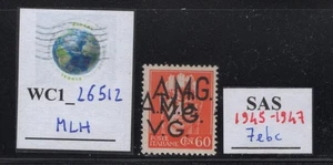 WC1_26512. AMG EN MUY BUEN ESTADO. Variedad del set 60 c. de 1945-47. Sas 7ebc. MLH - Imagen 1 de 1