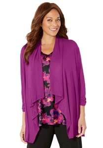 Catherines Women's Plus Size Anywear Cascade Jacket - Picture 1 of 33
