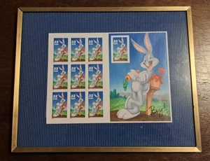 U.S. Mint Stamp Scott #3137- 38 32c Bugs Bunny Pane Imperforate 10th Stamp - Picture 1 of 5