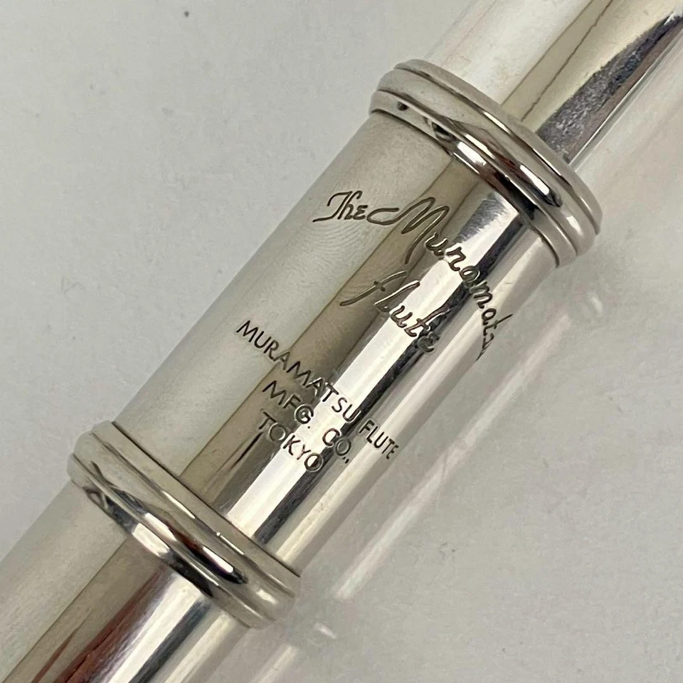 Flauta Muramatsu U7 prata esterlina rara modelo padrão antigo usado com estojo - Imagem 1 de 4