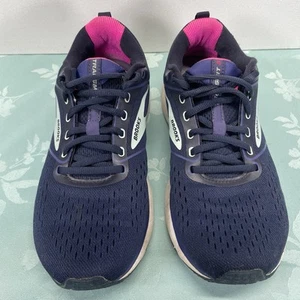 Brooks Transmit 3 Womens Running Shoes Size 8.5 B Lace Up Blue Pink Purple - Picture 1 of 11