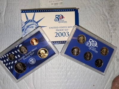 2003 Proof set CN-Clad W/ Kennedy & Sacagawea - (OGP) 10 coins - Image 1 of 4