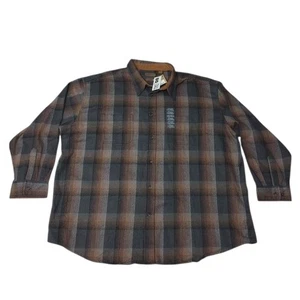 Franela marrón St Johns Bay para hombre 4XL NUEVA CON ETIQUETAS manga larga abotonada - Imagen 1 de 7
