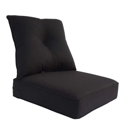 Cojín para silla de asiento profundo interior exterior, resistente a la decoloración, repuesto de 24 pulgadas... Foto 1 de 4