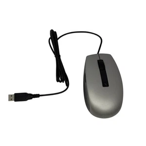 DELL 6-Button Silver Wired Laser Optical Scroll Wheel USB Mouse M-UAV-DEL8 4K93W - Picture 1 of 5