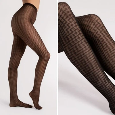 Fiore Ufficio 30DEN Strumpfhose Schwarz/Mocca – Elegante Feinstrumpfhose M–L - Bild 1 von 4