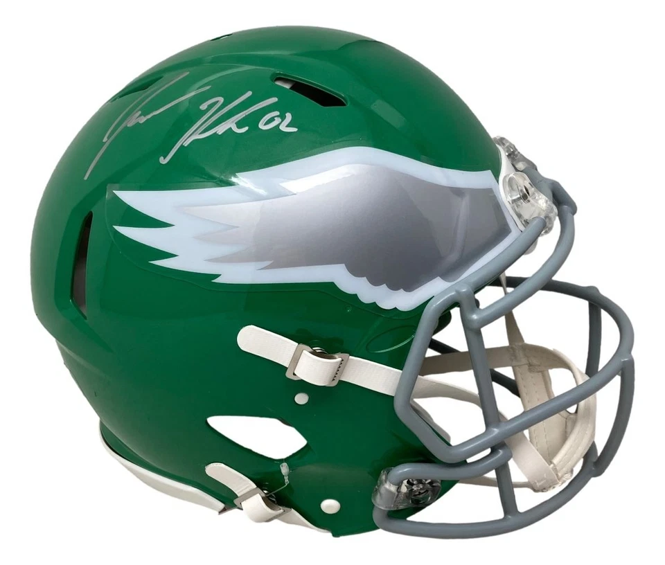 Jason Kelce Signed Eagles FS Kelly Green Speed Authentic Helmet PSA ITP Hologram - Image 1 of 2
