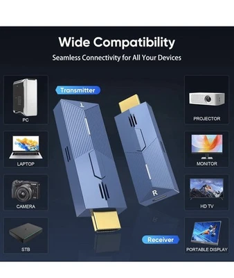 Wireless HDMI Transmitter und Receiver 4k, 328Ft/100M Wireless HDMI Extender für - Bild 1 von 4