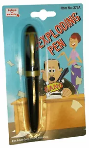 Exploding Bang Surprise Pen Joke Gag Prank Trick Uni Toy Gadget Birthday Gift - Picture 1 of 1
