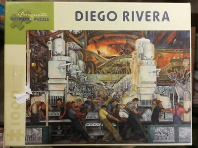 Puzzle - Diego Rivera Detroit Art Mural 1000 pieces pre-owned - Image 1 of 4
