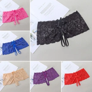 1x Ladies Sexy Crotchless Underwear Briefs Lace Panties Knickers Boxers Lingerie - Picture 1 of 20