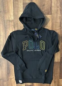 Polo Ralph Lauren pull homme à capuche logo noir/jaune taille moyenne