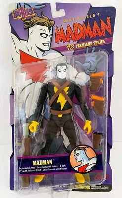 Figura de acción Mike Allred's Madman variante negra Frank Einstein ’98 Premiere sin usar, en caja Foto 1 de 4