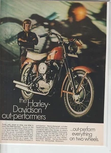 Original 1969 Harley-Davidson Sportster Motorcycle Magazine Ad "Out-Perform" - Picture 1 of 1