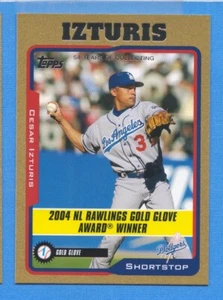 2005 Topps Gold #709 Cesar Izturis Gold Glove Dodgers 1534/2005 - Bild 1 von 1