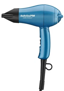 BaBylissPRO Nano Titanium Travel Dryer, Blue, 1000 Watt - Picture 1 of 6