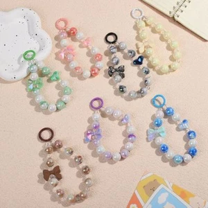 DIY Bow Keychain Handmade Beaded Wrist Strap Mobile Phone Chain  Mobile Phone - Photo 1 sur 11