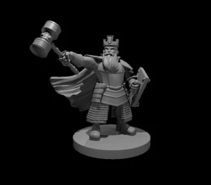 Dwarf Fighter Warlord for D&D Dungeons and Dragons Pathfinder DND Mini - Imagen 1 de 1