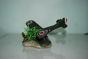 Groß Detailliert Aquarium Welt Krieg Eins Flugzeug Dekoration Größe 23 x 16 x 12 - Bild 1 von 5