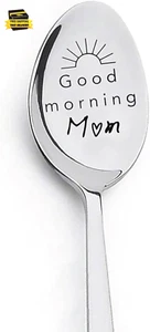 Mom Birthday Christmas Gifts from Daughter Son Good Morning Mom Spoon Tea Cereal - Picture 1 of 8