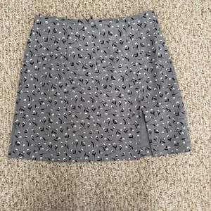 VTG Exactchange Women Skirt Y2K Flowers Gray Sz 5 - Picture 1 of 8