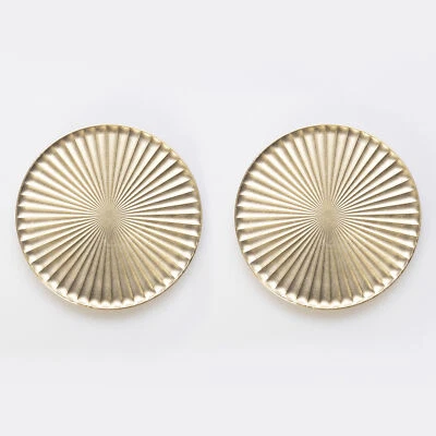 Futagami Pair of Handcrafted Ihada Metal Solid Brass Coasters - Kobo Light Beam - Image 1 of 4