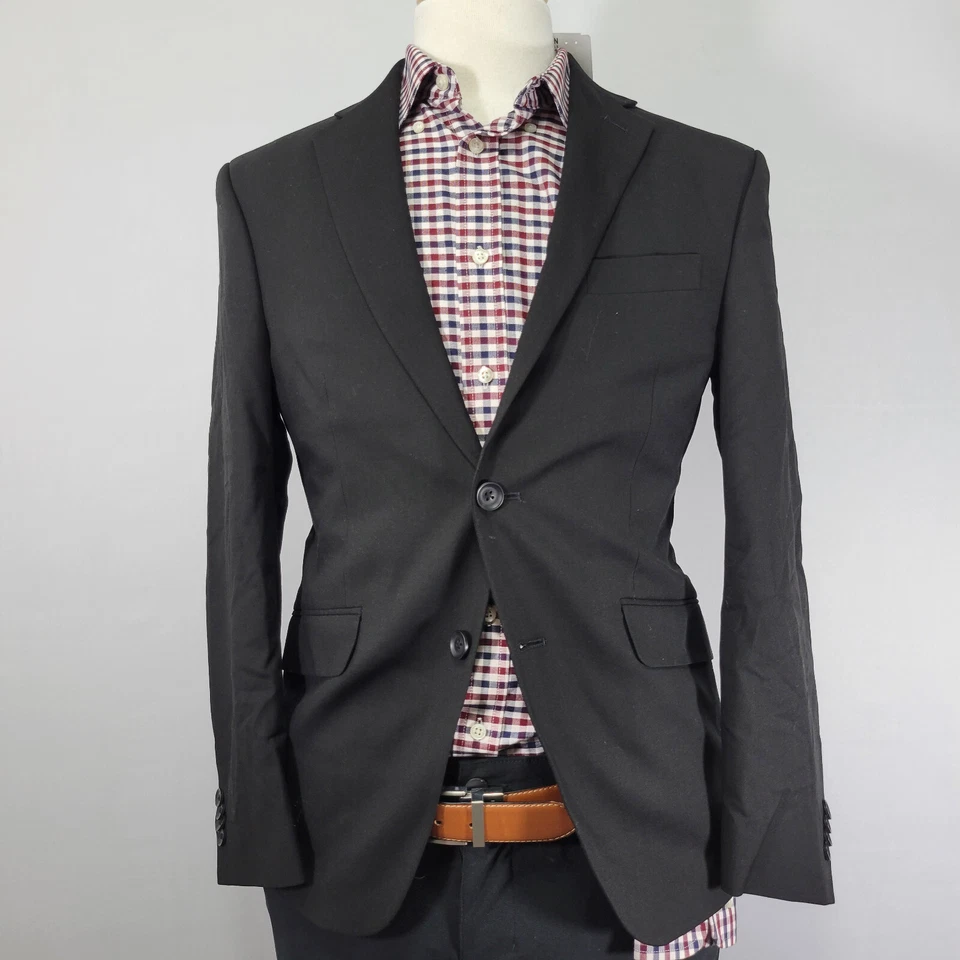 Kenneth Cole Reaction Men's Sport Coat Blazer Two Button Black Techni-Cole 38S - Image 1 of 4