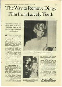 1928 Pepsodent Vintage Print Ad Remove Dingy Film Toothpaste Dental Care - Picture 1 of 1