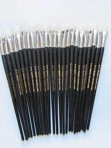 24-ARTIST QUALITY WHITE BRISTLE OIL/ACRYLIC Brushes  #14   - Bild 1 von 2