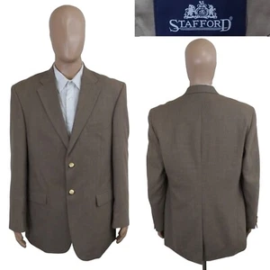 Vintage Stafford Blazer Jacke Goldknopf Olivgrün Hopsack Wollmischung 42 L - Bild 1 von 11
