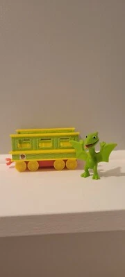 Dinosaurio Tren Don y Coche Accesorio Figura 2 Piezas Set Verde Lote  Foto 1 de 4