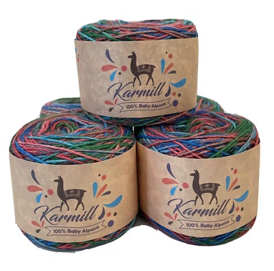 Alpaca Wool SkeinS 100% Baby Alpaca Yarn Lot of 5 Sport Weight Fantasy BA027 - Image 1 of 4