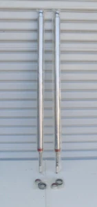 HARD CHROME 41MM 14" OVER STOCK FORK TUBE ASSEMBLY PAIR 38.25" HARLEY CHOPPER - Picture 1 of 5