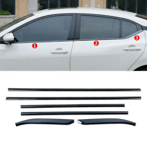 gloss black Car Window Lower Molding Trim Strip For Nissan Sentra Sylphy 2020-22