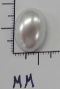 71319 Gris Espalda Plana Perla Acrílico Imitación Cabachon Ovalado 13x18mm - por Gross OFERTA - Imagen 1 de 1